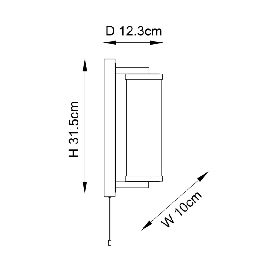 Endon 94074 - Aplique de baño TAYLOR 1xE27/10W/230V IP44 cromo brillante