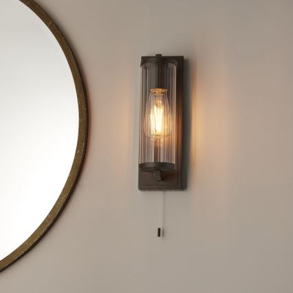 Endon 94077 - Aplique de baño TAYLOR 1xE27/10W/230V IP44 marrón