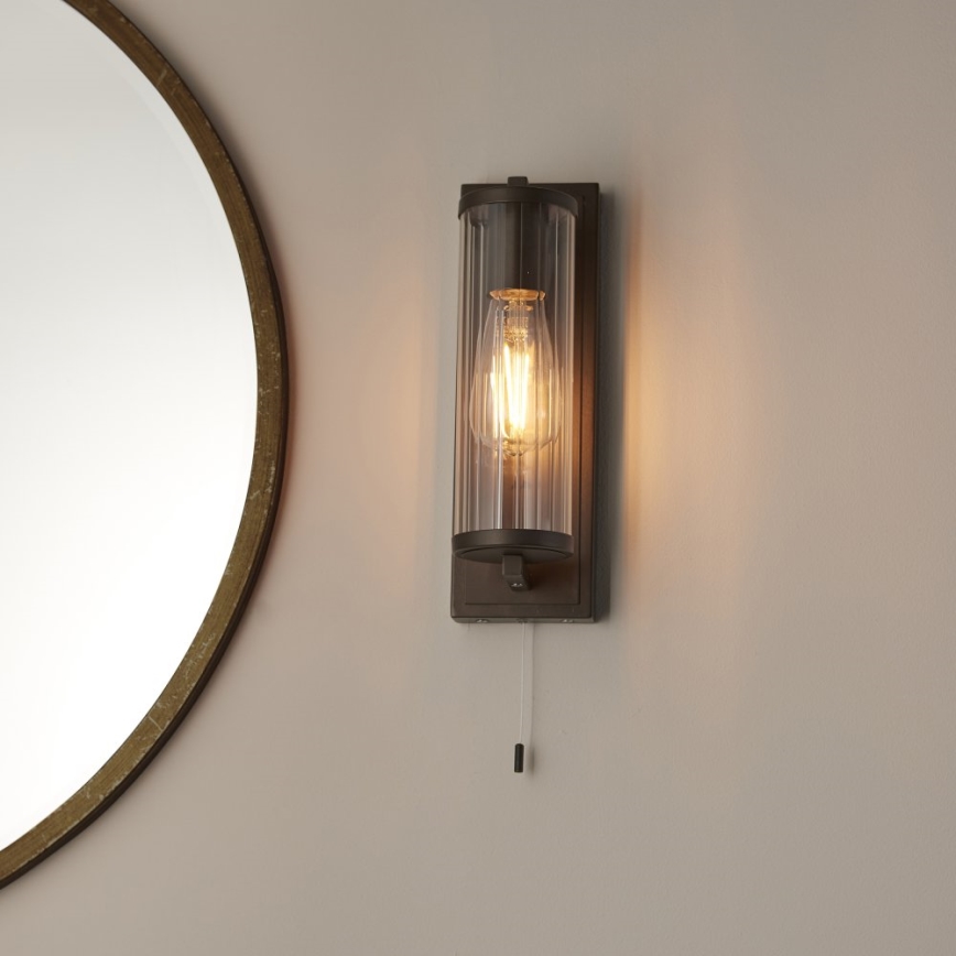 Endon 94077 - Aplique de baño TAYLOR 1xE27/10W/230V IP44 marrón