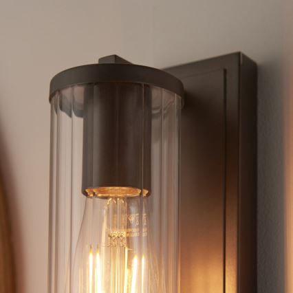 Endon 94077 - Aplique de baño TAYLOR 1xE27/10W/230V IP44 marrón