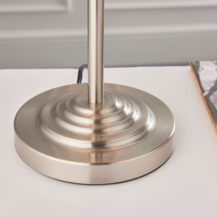 Endon 94369 - Lámpara de mesa HIGHCLERE 3xE14/18W/230V beige/cromo mate