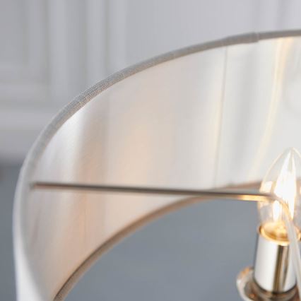 Endon 94377 - Lámpara colgante con cadena HIGHCLERE 3xE14/40W/230V gris/cromo brillante