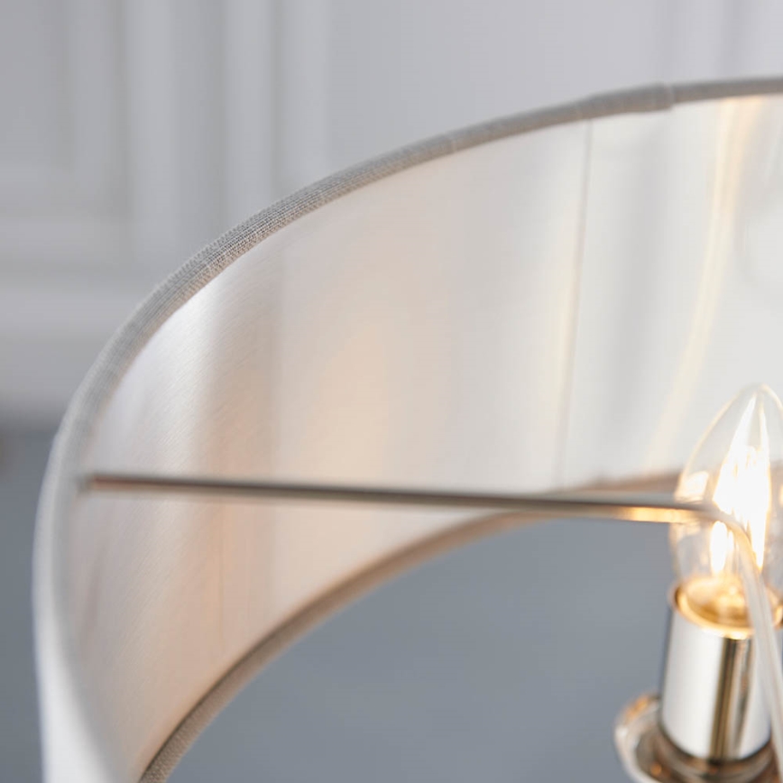 Endon 94377 - Lámpara colgante con cadena HIGHCLERE 3xE14/40W/230V gris/cromo brillante