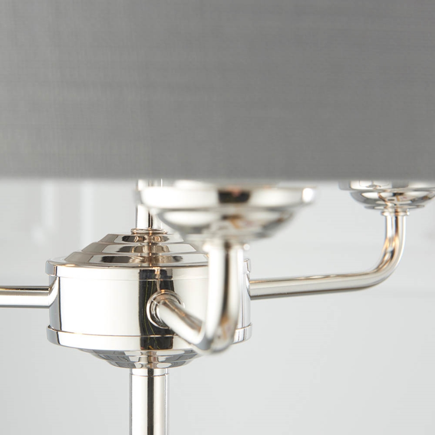 Endon 94378 - Lámpara de pie HIGHCLERE 1xE14/40W/230V gris/cromo brillante