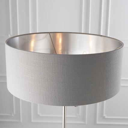 Endon 94378 - Lámpara de pie HIGHCLERE 1xE14/40W/230V gris/cromo brillante