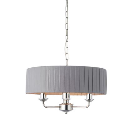 Endon 94394 - Lámpara colgante con cadena HIGHCLERE 3xE14/40W/230V gris oscuro/cromo brillante