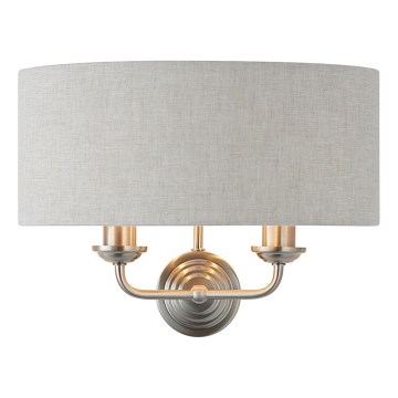 Endon 94403 - Aplique HIGHCLERE 2xE14/40W/230V gris/cromo mate