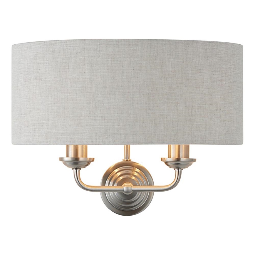 Endon 94403 - Aplique HIGHCLERE 2xE14/40W/230V gris/cromo mate