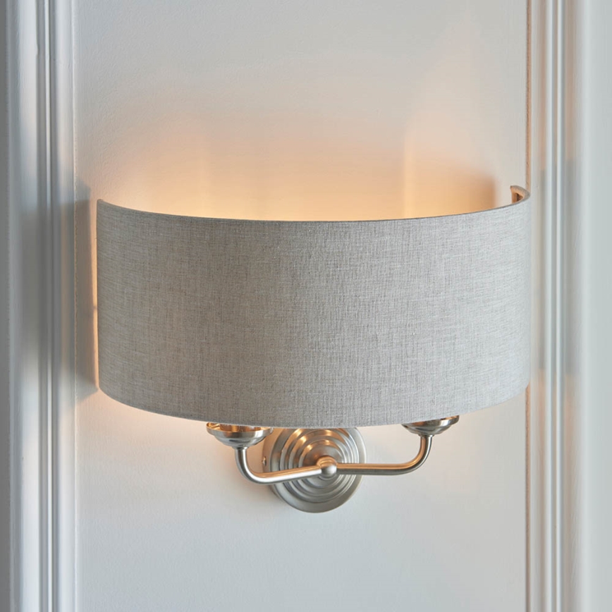 Endon 94403 - Aplique HIGHCLERE 2xE14/40W/230V gris/cromo mate
