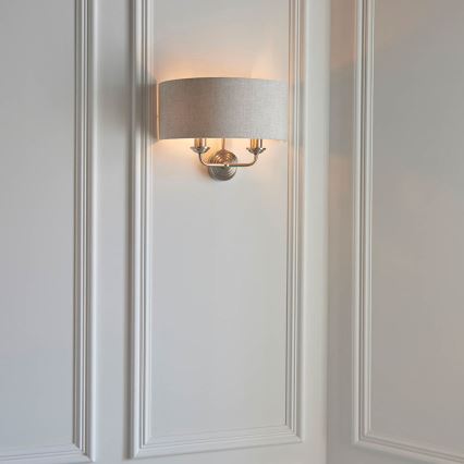 Endon 94403 - Aplique HIGHCLERE 2xE14/40W/230V gris/cromo mate