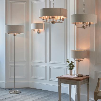 Endon 94403 - Aplique HIGHCLERE 2xE14/40W/230V gris/cromo mate