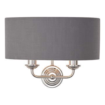Endon 94406 - Aplique HIGHCLERE 2xE14/40W/230V gris oscuro/cromo brillante