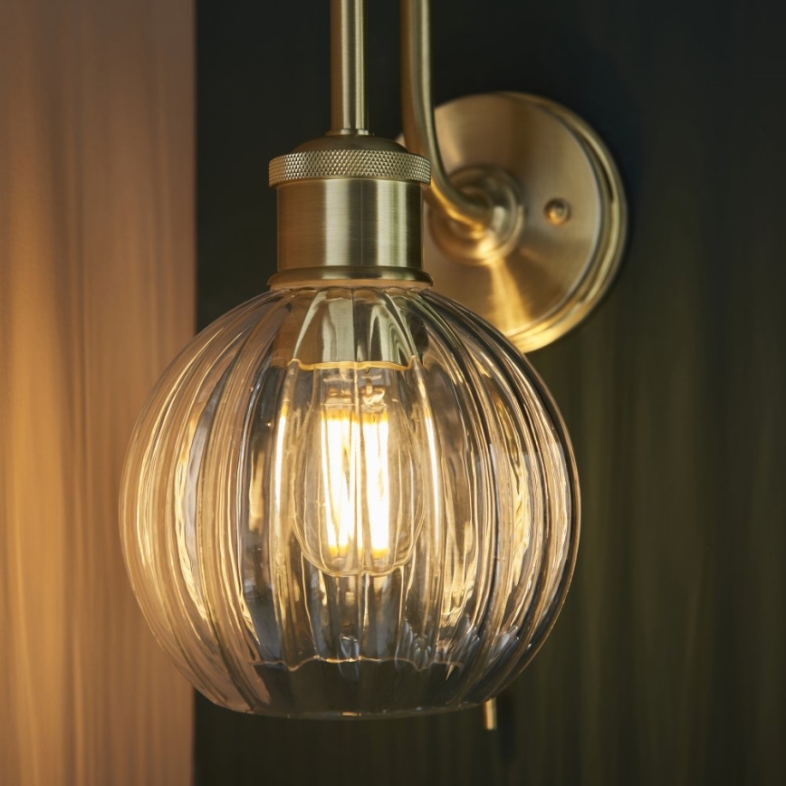 Endon 95507 - Aplique de baño KENDALL 1xE27/10W/230V IP44 latón