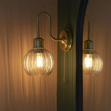 Endon 95507 - Aplique de baño KENDALL 1xE27/10W/230V IP44 latón