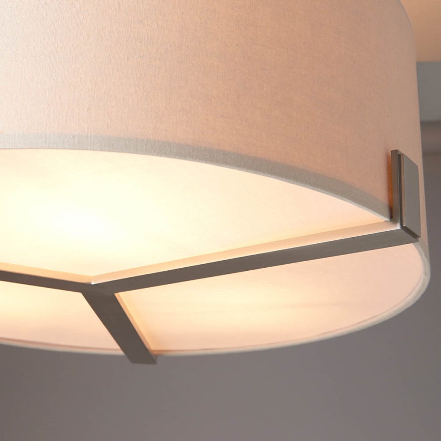 Endon 95834 - Lámpara colgante HAYFIELD 3xE27/40W/230V cromo mate/beige