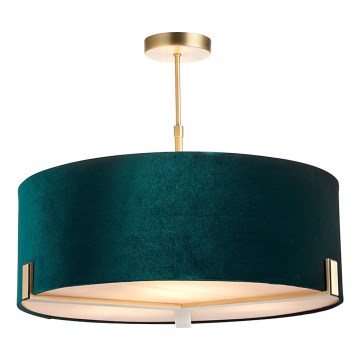 Endon 95839 - Lámpara colgante HAYFIELD 3xE27/40W/230V latón/Verde