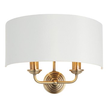 Endon 98937 - Aplique HIGHCLERE 2xE14/40W/230V blanco/latón