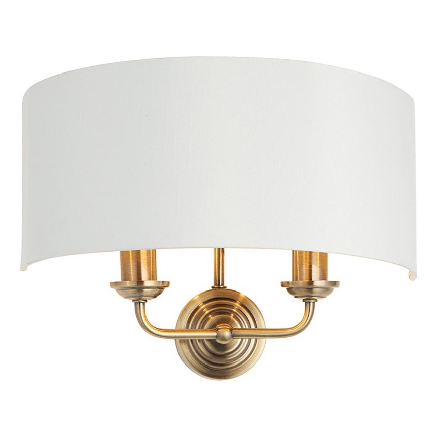 Endon 98937 - Aplique HIGHCLERE 2xE14/40W/230V blanco/latón