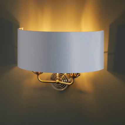 Endon 98937 - Aplique HIGHCLERE 2xE14/40W/230V blanco/latón