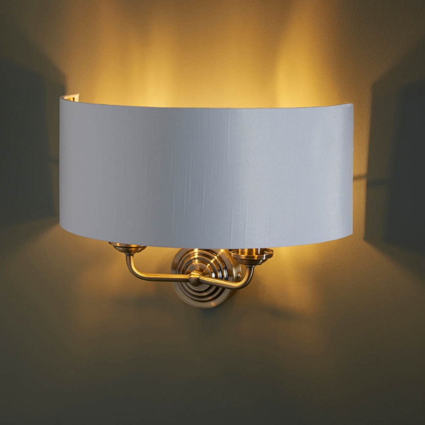 Endon 98937 - Aplique HIGHCLERE 2xE14/40W/230V blanco/latón