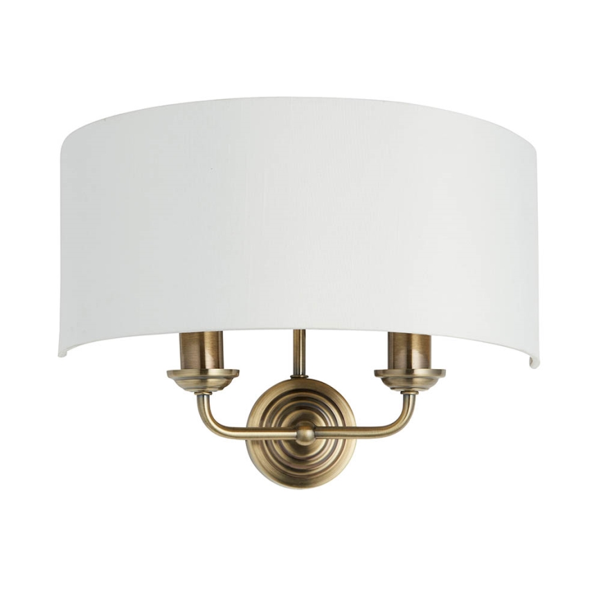 Endon 98937 - Aplique HIGHCLERE 2xE14/40W/230V blanco/latón