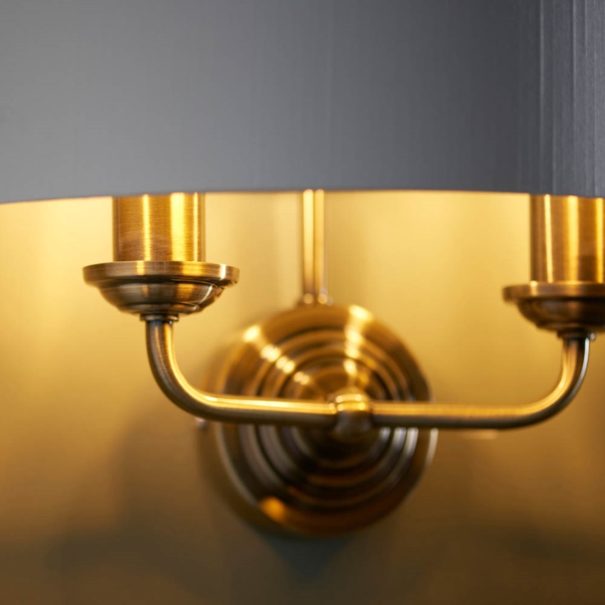 Endon 98937 - Aplique HIGHCLERE 2xE14/40W/230V blanco/latón
