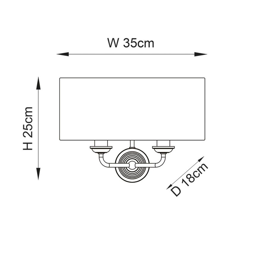 Endon 98937 - Aplique HIGHCLERE 2xE14/40W/230V blanco/latón
