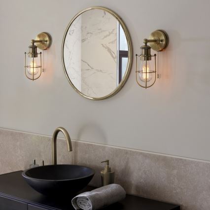 Endon 99952 - Aplique de baño CREW 1xE27/6W/230V IP44 latón