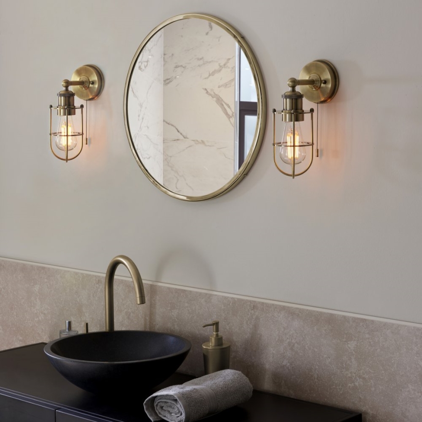 Endon 99952 - Aplique de baño CREW 1xE27/6W/230V IP44 latón