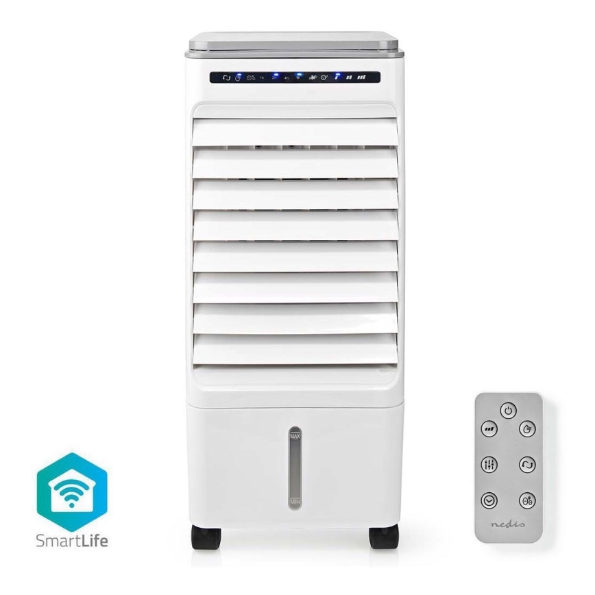 Enfriador de aire 65W/230V Wi-Fi Tuya blanco + control remoto
