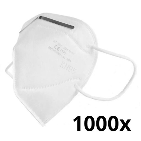 Equipo de protección - Respirador FFP2 NR (KN95) CE - Prueba DEKRA 1.000pcs