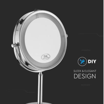 Espejo cosmético LED LED/3W/6V 4xAA IP44