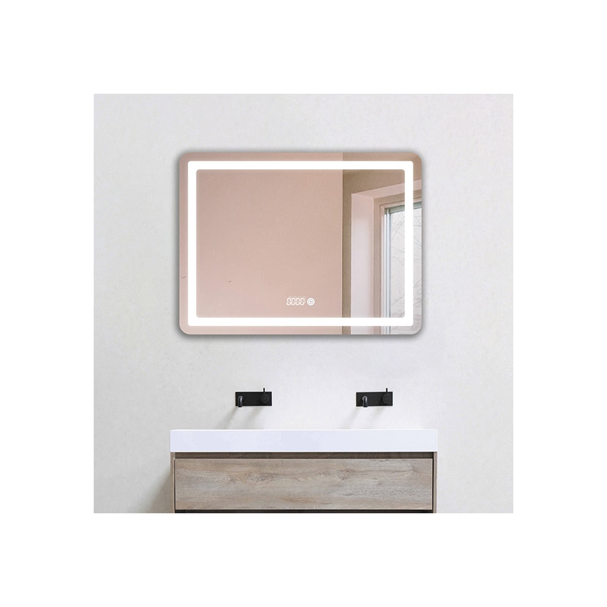 Espejo de baño LED regulable con luz de fondo LED/20W/230V 4000K IP44