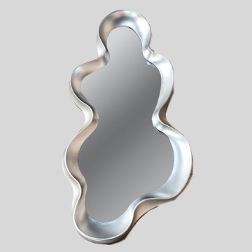 Espejo de pared 100x50 cm plata