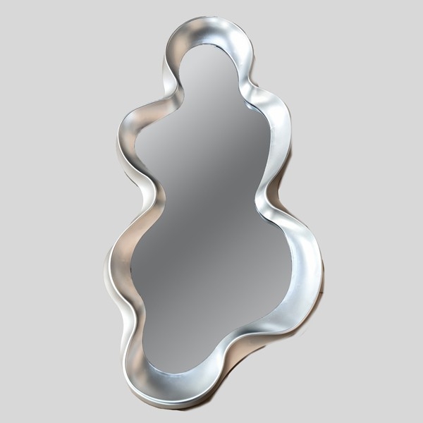 Espejo de pared 100x50 cm plata
