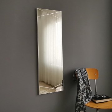 Espejo de pared 105x35 cm plata