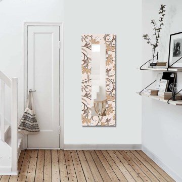 Espejo de pared 120x40 cm flores