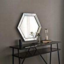 Espejo de pared 61x70 cm plateado