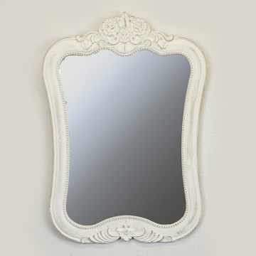 Espejo de pared 69x49 cm blanco