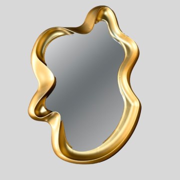Espejo de pared 80x55 cm dorado