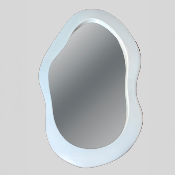 Espejo de pared 95x55 cm blanco