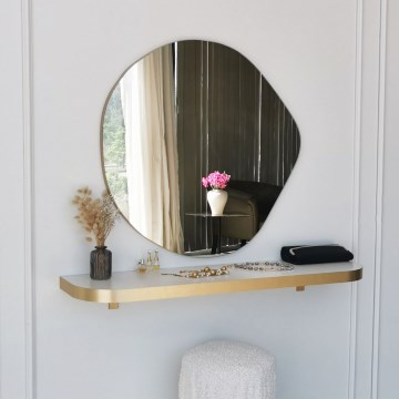 Espejo de pared ASSO 70x67 cm dorado