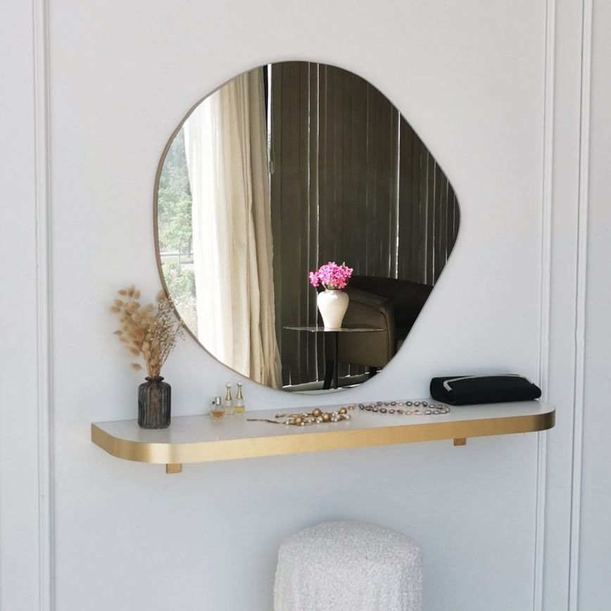Espejo de pared ASSO 70x67 cm dorado