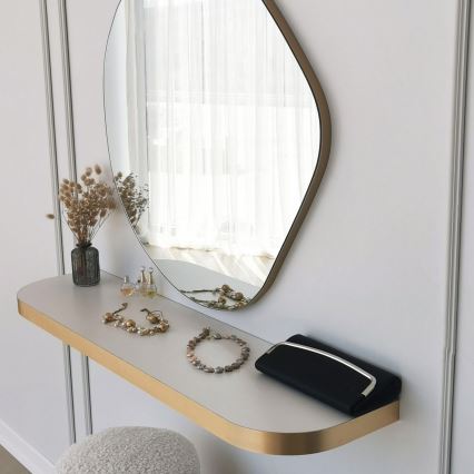 Espejo de pared ASSO 70x67 cm dorado