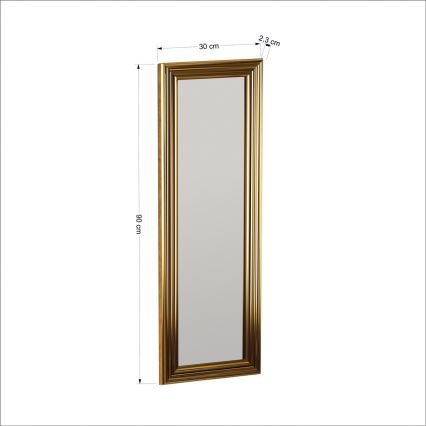 Espejo de pared BOSS 90x30 cm dorado