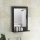Espejo de pared con estante 60x45 cm negro