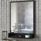 Espejo de pared con estante COSTA 75x45 cm negro