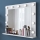 Espejo de pared con estante RANI 90x71,8 cm blanco