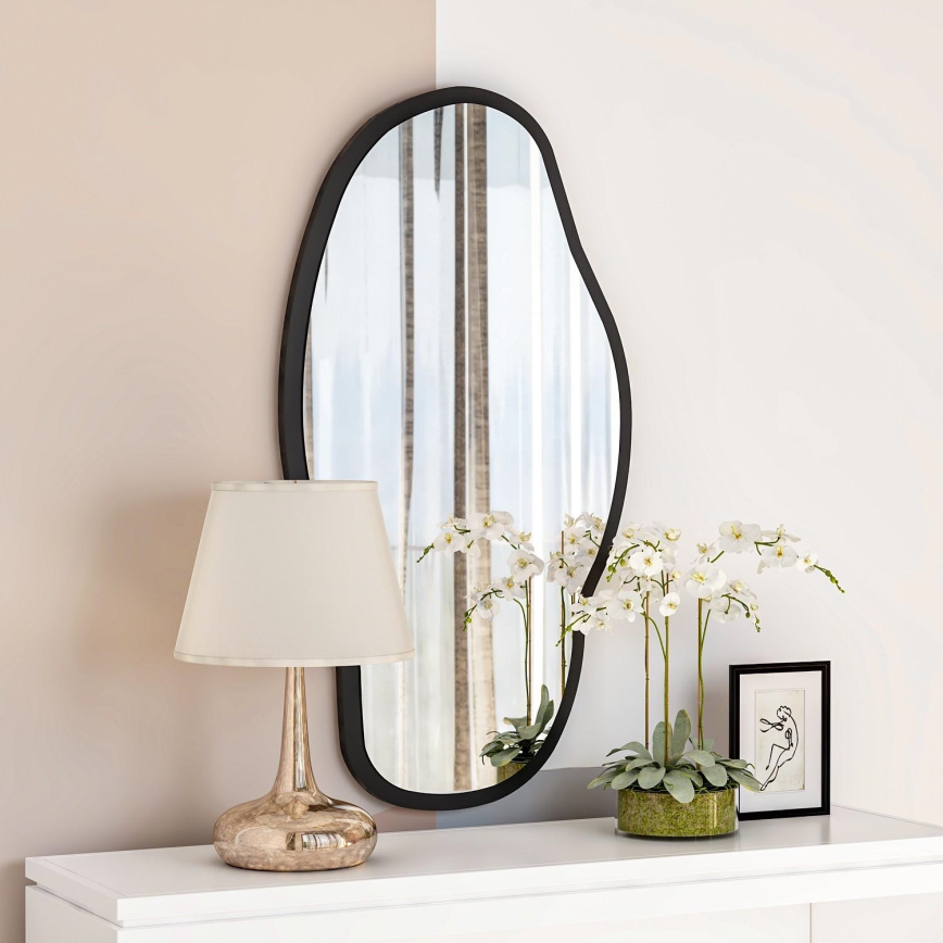 Espejo de pared COULDY 85x45 cm negro