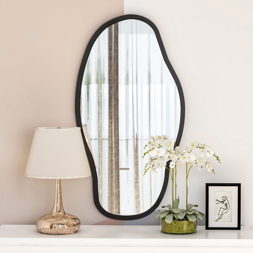 Espejo de pared COULDY 85x45 cm negro